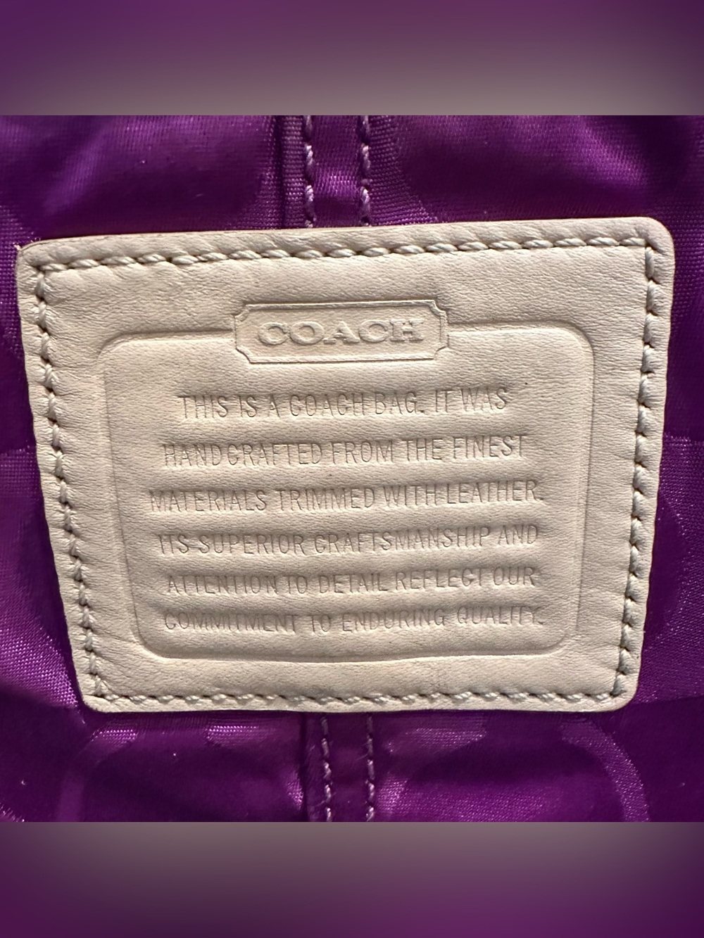 Coach Purple and Navy Signature Crossbody with Yellow Accent ๐๐ - Picture 5 of 10